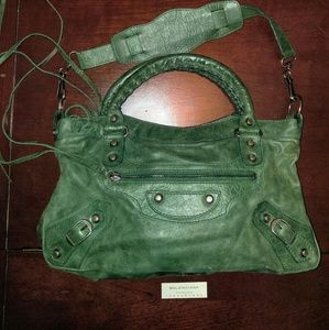 BALENCIAGA MEDIUM LAMBSKIN LEATHER HANDBAG